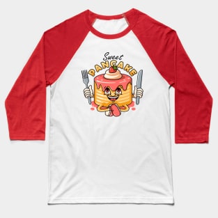 Sweet Pancake, retro mascot cartoon Baseball T-Shirt